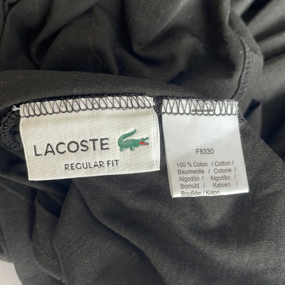 Black Lacoste T Shirt 4XL Regular Fit - Picture 5 of 7